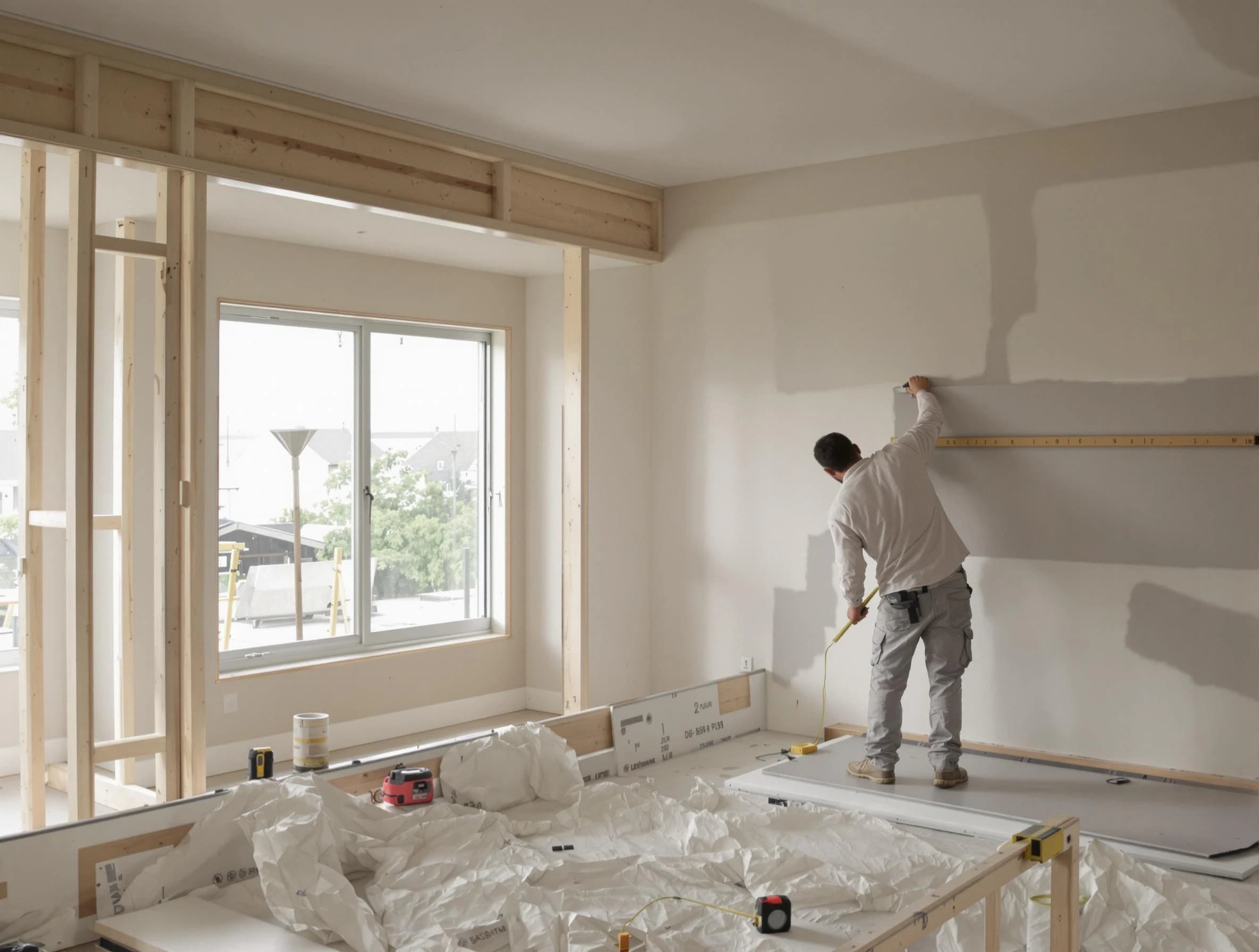 Warrensville Heights House Painters installing new drywall in Warrensville Heights, OH