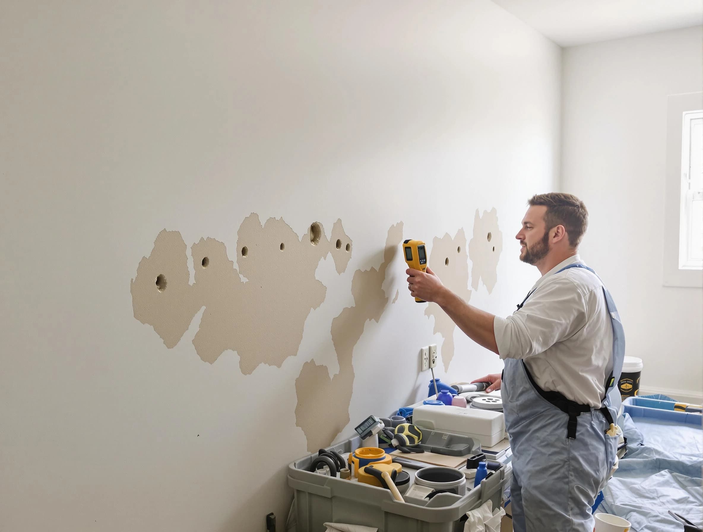 Warrensville Heights House Painters repairing damaged drywall in Warrensville Heights