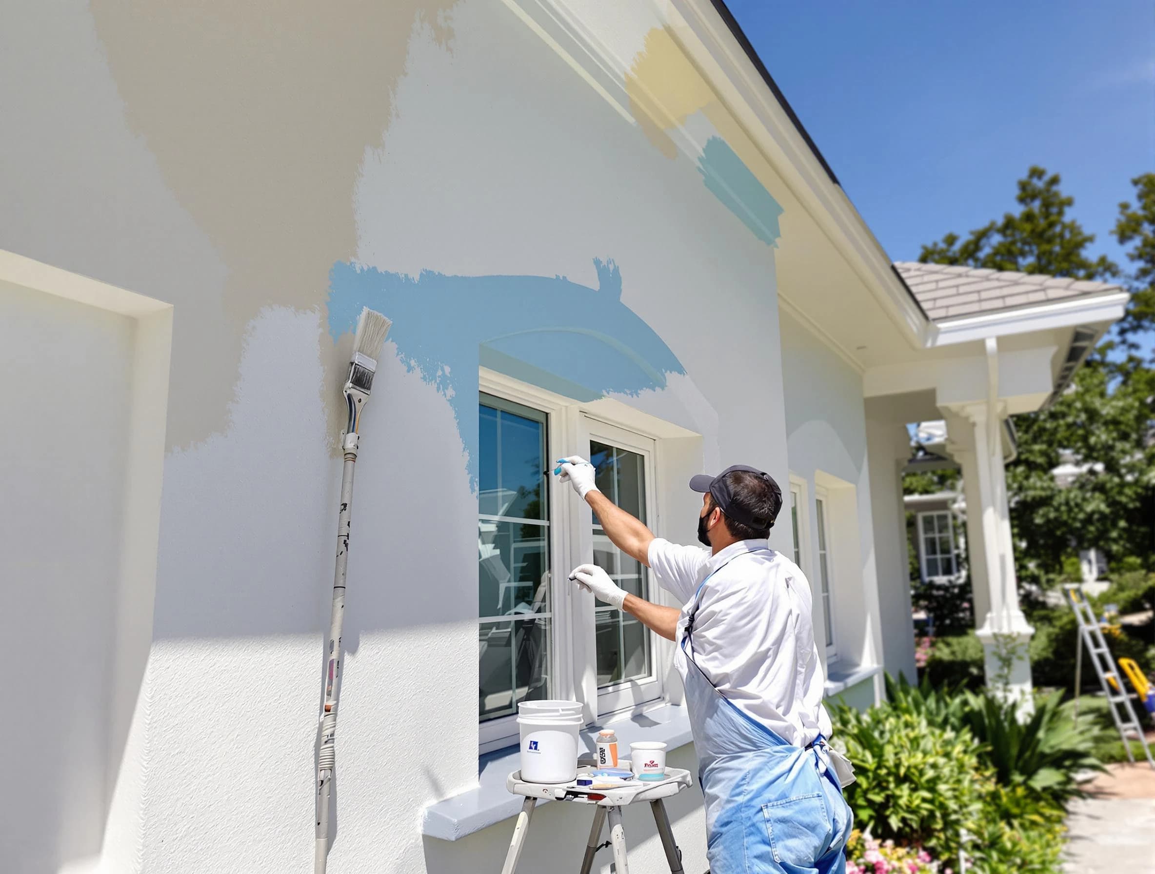 Warrensville Heights House Painters professional painting the exterior of a house in Warrensville Heights, OH